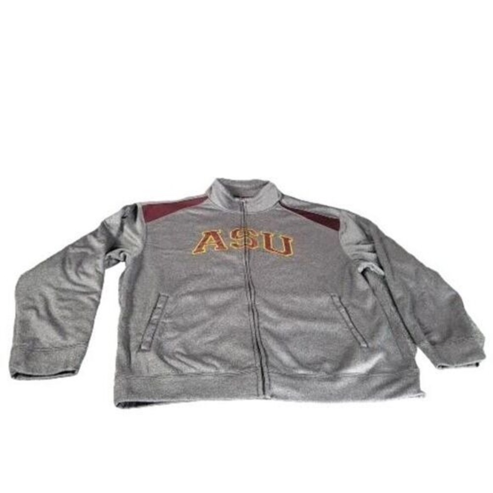 Arizona State Sun Devils NCAA Full-Zip Jacket Mens Size XXL‎ Gray Embroidered